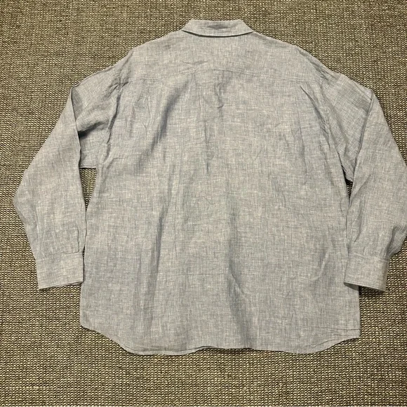 Tommy Bahama Men's Light Blue Linen Shirt - Picture 5 of 7